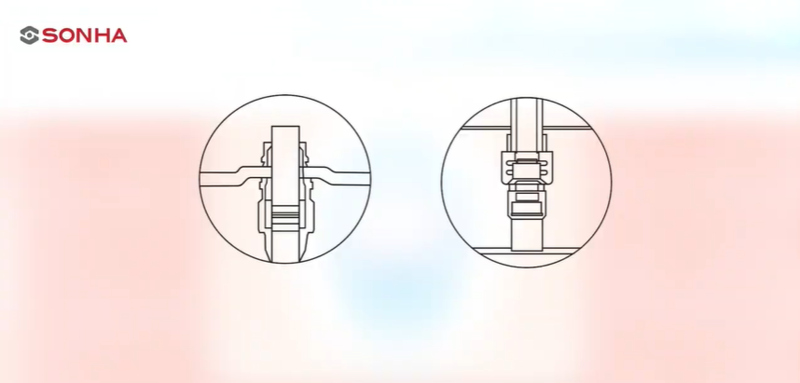 Lắp bộ kép ren inox tại vị trí đường nước ra