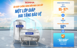 Sở hữu ngay mẫu áo giáp chống nóng bồn inox cao cấp Sơn Hà để giữ nguồn nước luôn mát mẻ ngày hè