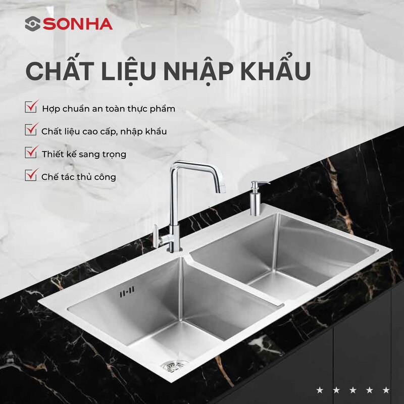 Bạn cần lựa chọn mặt bàn thích hợp để lắp chậu rửa bát âm bàn