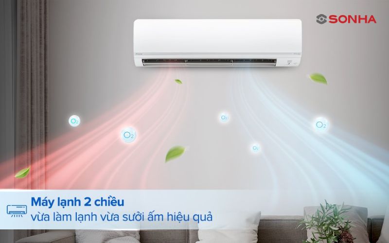 Chế độ nóng là tính năng sưởi ấm được trang bị trên các dòng điều hòa 2 chiều