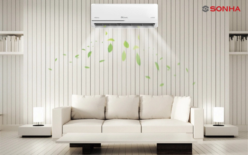 Sử dụng máy lạnh có công suất phù hợp với diện tích và không gian căn phòng