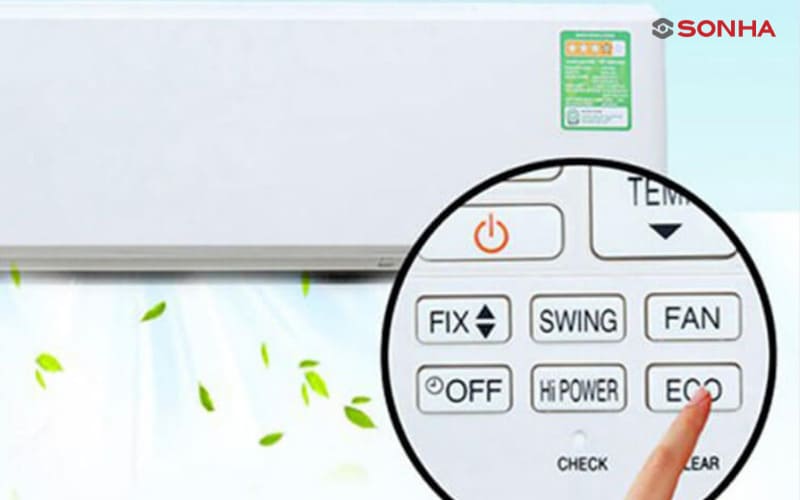 Chế độ eco của điều hòa giúp gia tăng độ bền cho thiết bị