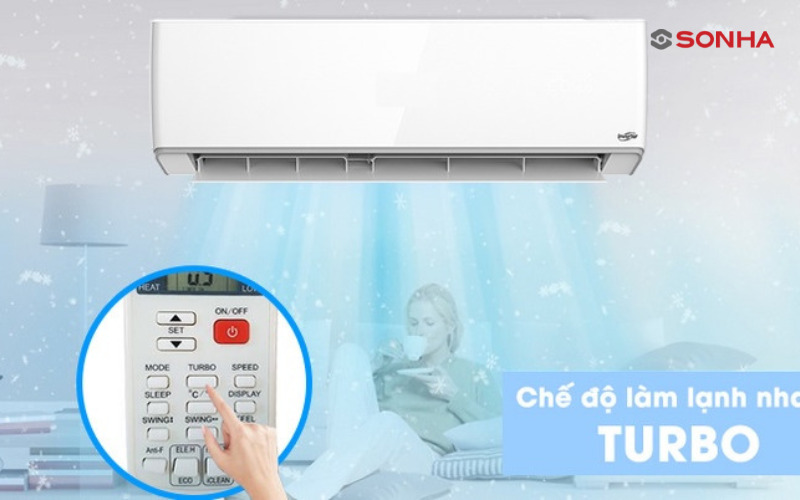 Bạn nên kết hợp linh hoạt cả chế độ Turbo và Cool để duy trì không khí mát mẻ