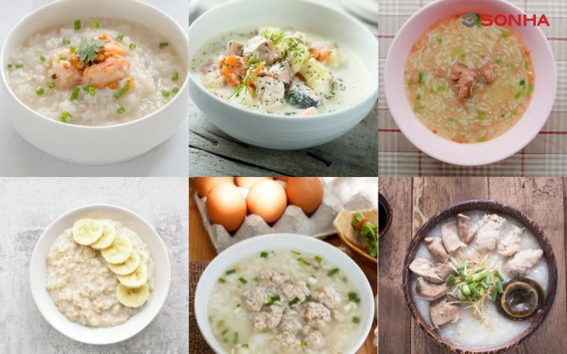 Bạn có thể nấu nhiều loại cháo từ cháo tôm, cháo thịt, cháo nấm,... theo sở thích của mình bằng nồi cơm điện