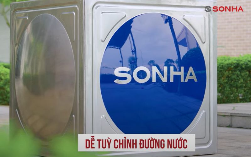 Nhờ vào việc dễ tùy chỉnh đường nước, bể ngầm inox 4000L phù hợp cho mọi gia đình và công trình