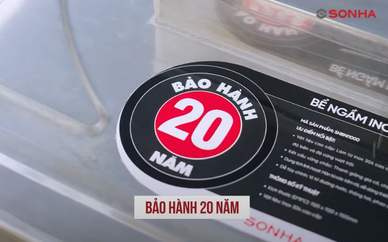 Bể ngầm inox 4500L Sơn Hà với chính sách bảo hành 20 năm