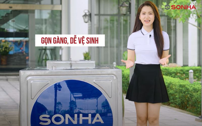 Bể ngầm inox 4500L có thiết kế dễ vệ sinh
