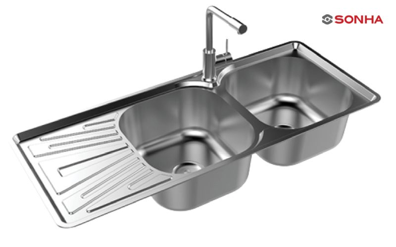 Kích thước chậu rửa bát 2 hố. Đa dạng các loại chậu rửa bát 2 hố theo thiết kế và kích thước