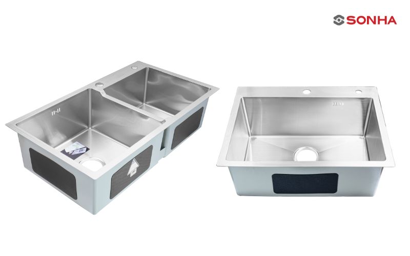 Chậu rửa bát với thiết kế tiện dụng
