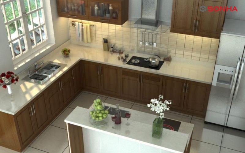 Bố trí bếp ở vị trí thông thoáng