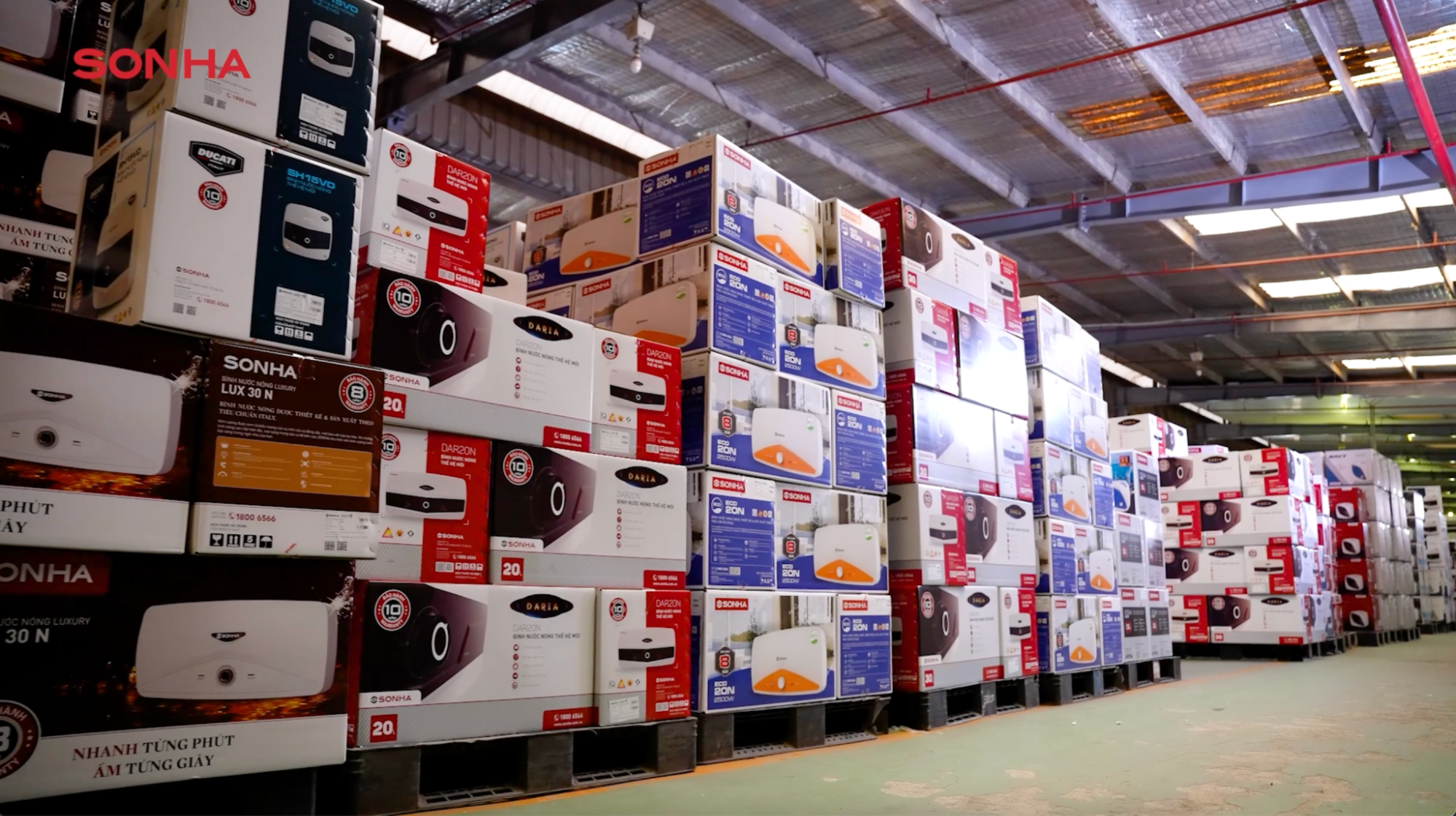 năng lực sản xuất bình nước nóng Sơn Hà