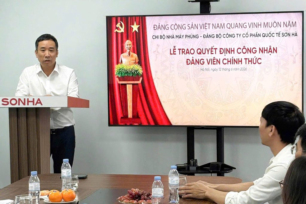 Đồng chí Hoàng Mạnh Tân – Bí thư Đảng bộ Công ty Cổ phần Quốc tế Sơn Hà.