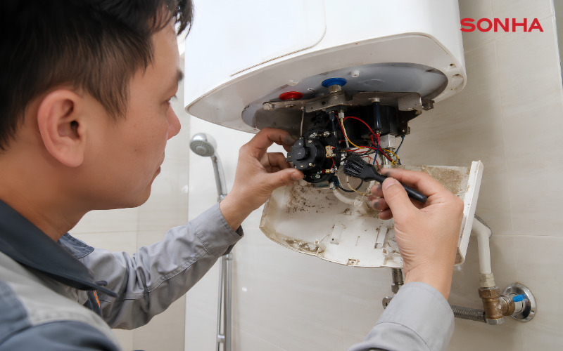 cách súc rửa bình nóng lạnh​