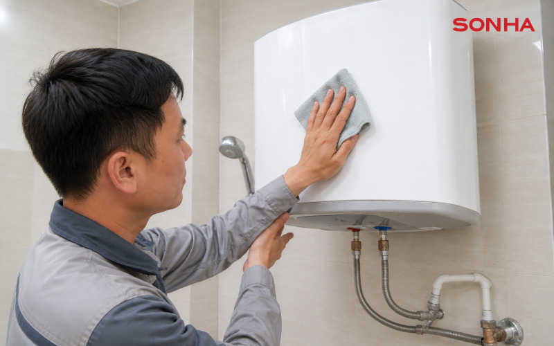cách súc rửa bình nóng lạnh​