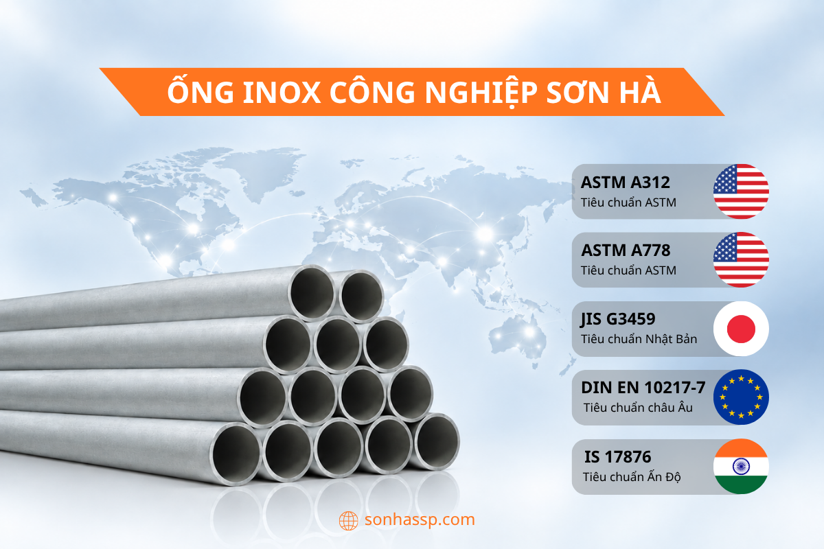 INDUSTRIAL STAINLESS STEEL PIPES BY SON HA SSP MEETING 4 INTERNATIONAL STANDARDS