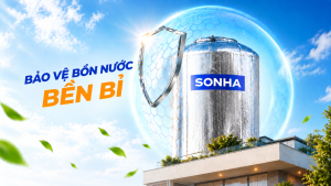 Áo giáp chống nóng bồn inox cao cấp Sơn Hà vừa chống nóng, vừa bảo vệ bồn nước