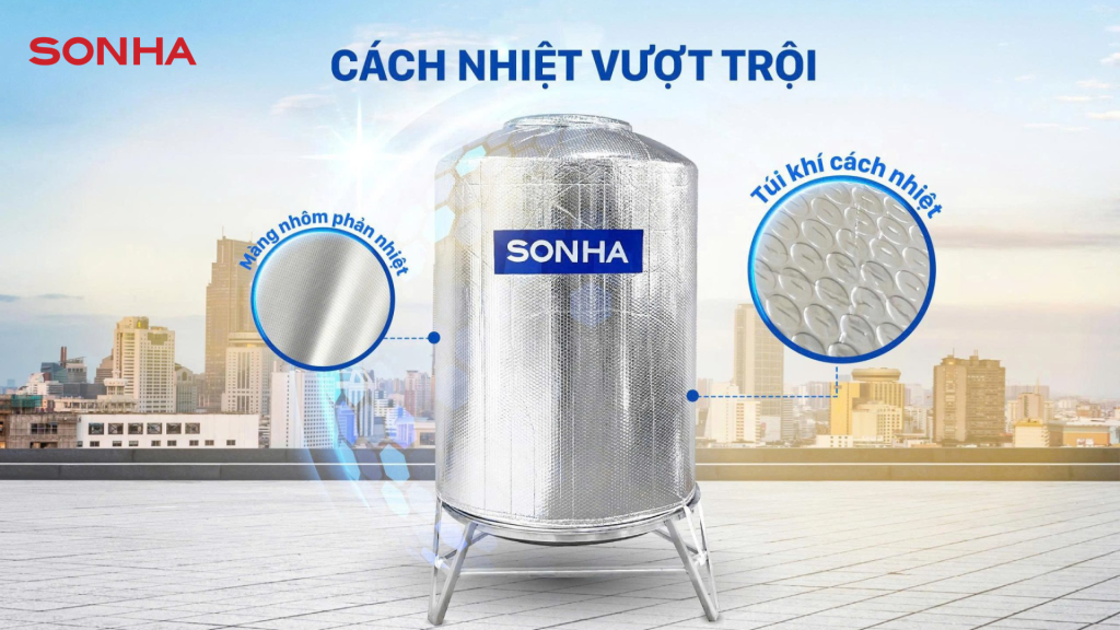 Áo giáp chống nóng téc nước inox Sơn Hà có khả năng phản xạ 95-97% nhiệt